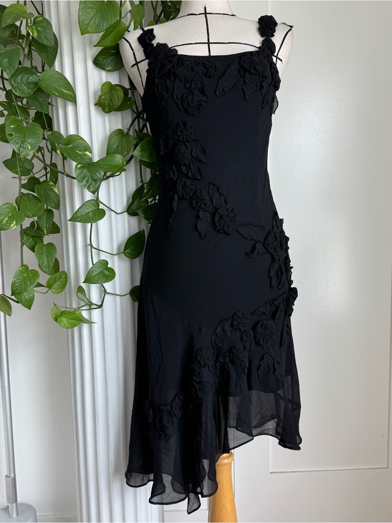 Sue Wong Dresses & Skirts - Sue Wong Black Silk Floral Dress -  Size 10